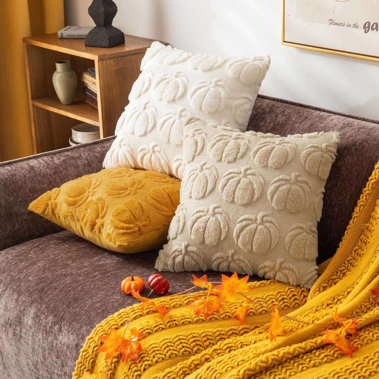 Beige Pumpkin Couch Pillow Cov - огляд і ціна Pillow Insert 18X18