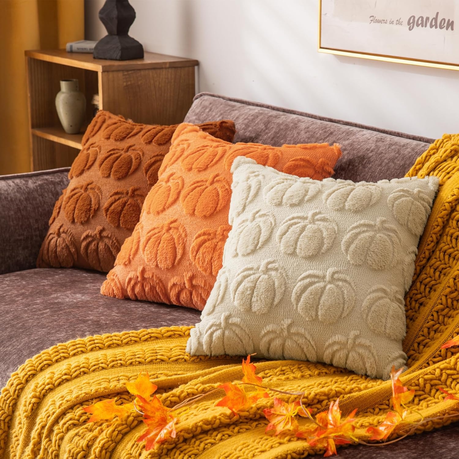 Beige Pumpkin Couch Pillow Cov - огляд і ціна Pillow Insert 18X18