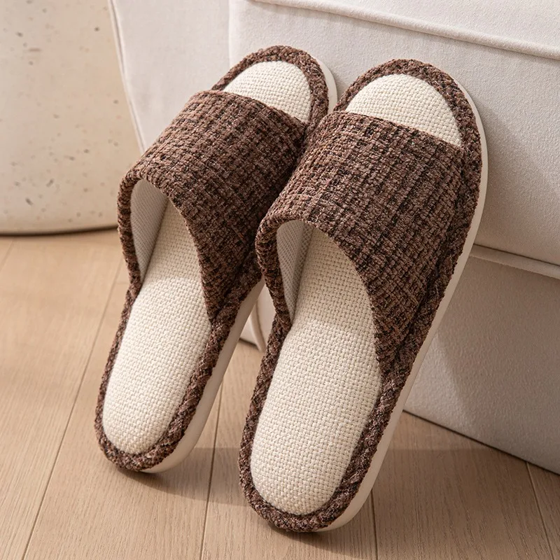 Men Women Linen House Slippers - огляд і ціна Home Textile
