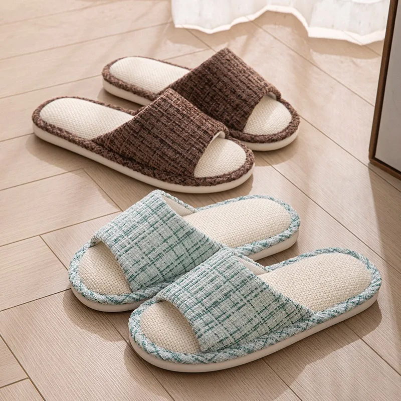 Men Women Linen House Slippers - огляд і ціна Home Textile
