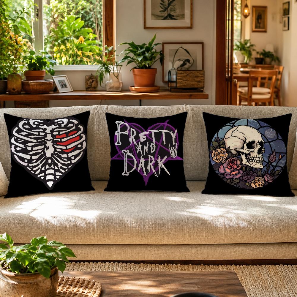 Anime Skull heart print Pillow - огляд і ціна Home Textiles Premium
